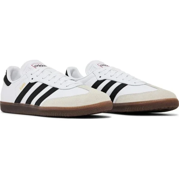Adidas Samba Indoor Mens Size 10 White Black Sneakers IH6001 NEW - Picture 2 of 5